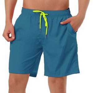 Beach Shorts Drawstring Surfing Mesh Lining Swimwear Board Shorts Royal Blue